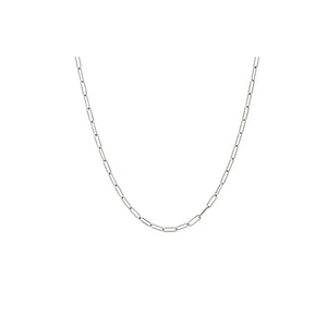 320786 9" Sterling Silver Paper Clip Link Anklet