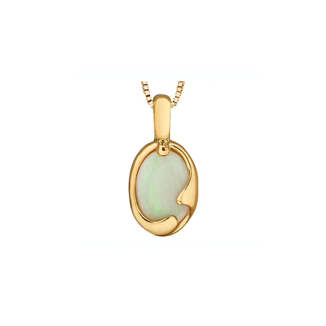 170071 OUT OF STOCK PLEASE ALLOW 3-4 WEEKS FOR DELIVERY 10K Yellow Gold Opal Pendant