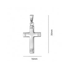 Load image into Gallery viewer, 304771 Sterling Silver Rhodium Cross Charm
