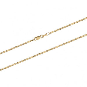 260915 18" 10K Yellow Gold Diamond Cut Star Chain