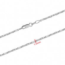 Load image into Gallery viewer, 250115 7.75&quot; 1.5mm wide 10K White Gold DC Star Chain Bracelet
