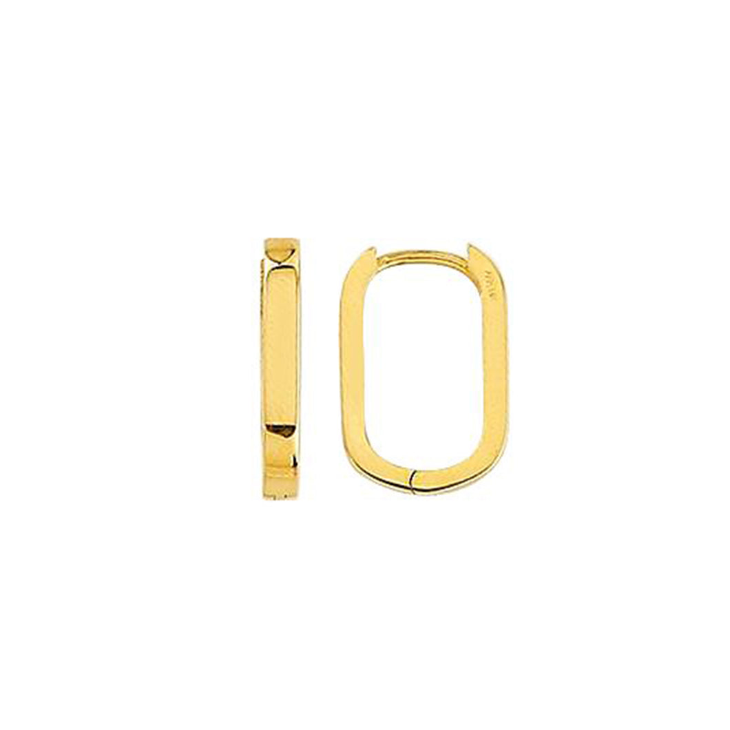 232138 10K Yellow Gold Square Hoop Earrings