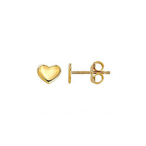 232230 10K Yellow Gold Heart Stud Earrings