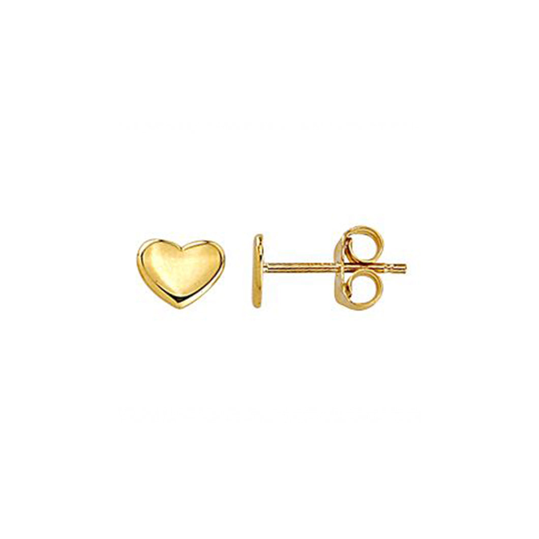 232230 10K Yellow Gold Heart Stud Earrings