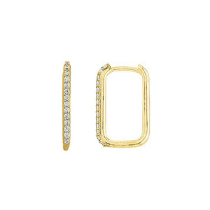 232236 10K Yellow Gold Paperclip Hoop Earrings
