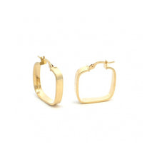 Load image into Gallery viewer, 232218 10K Yellow Gold Square Hoop Earrings
