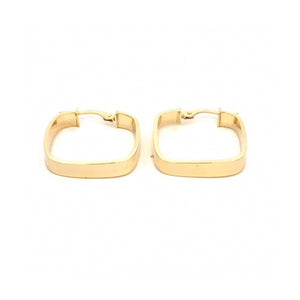 232218 10K Yellow Gold Square Hoop Earrings
