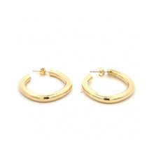 Load image into Gallery viewer, 232217 10K Yellow Gold Soft Square Hollow Hoop Stud Earrings

