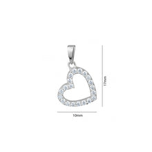 Load image into Gallery viewer, 240507 10k White Gold CZ Heart Charm
