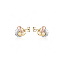 Load image into Gallery viewer, 232154 10K Tri Gold Love Knot Stud Earrings
