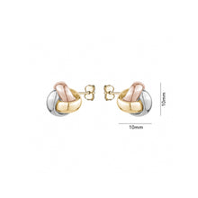 Load image into Gallery viewer, 232154 10K Tri Gold Love Knot Stud Earrings
