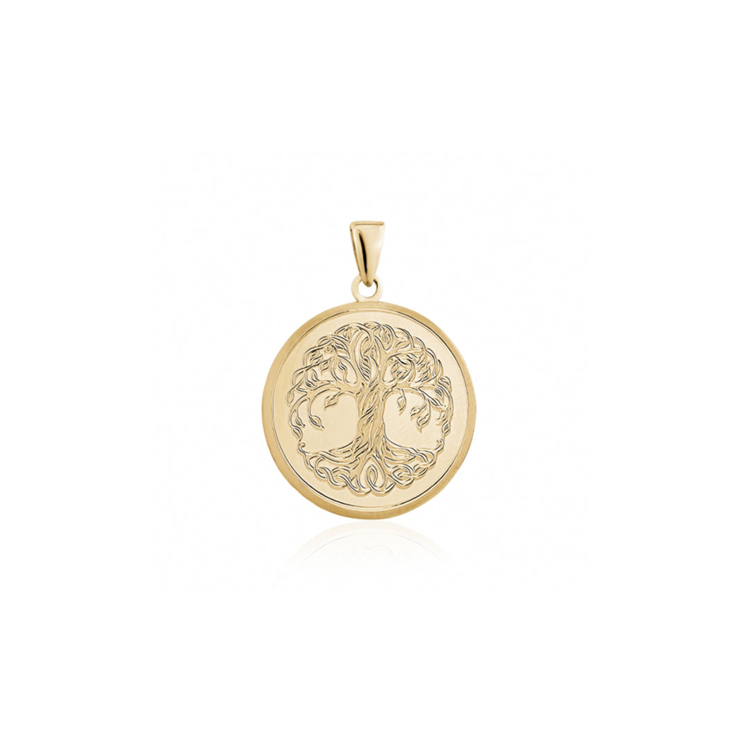 240577 10K Yellow Gold 18MM Tree of Life Charm