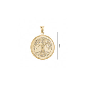 240577 10K Yellow Gold 18MM Tree of Life Charm