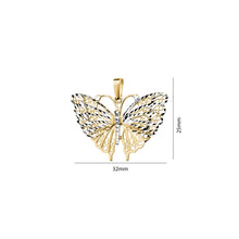 Load image into Gallery viewer, 240601 10K Yellow &amp; White Gold  DC Filigree Butterfly Charm
