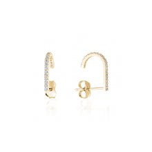 Load image into Gallery viewer, 232084 10K Yellow Gold Cubic Zirconia J Stud Earrings
