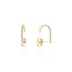 232084 10K Yellow Gold Cubic Zirconia J Stud Earrings