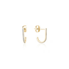 Load image into Gallery viewer, 232084 10K Yellow Gold Cubic Zirconia J Stud Earrings
