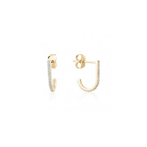 232084 10K Yellow Gold Cubic Zirconia J Stud Earrings