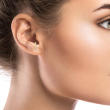 Load image into Gallery viewer, 232084 10K Yellow Gold Cubic Zirconia J Stud Earrings
