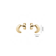 Load image into Gallery viewer, 231983 10K Yellow Gold Moon Stud Earrings
