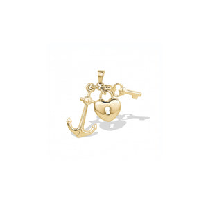 240652 10k Yellow Gold Hope, Love & Trust Charm