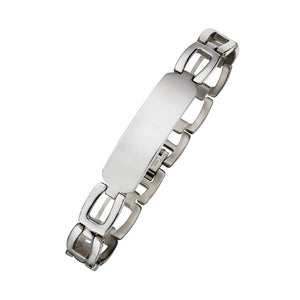 530158 8" Stainless Steel Engravable ID Bracelet