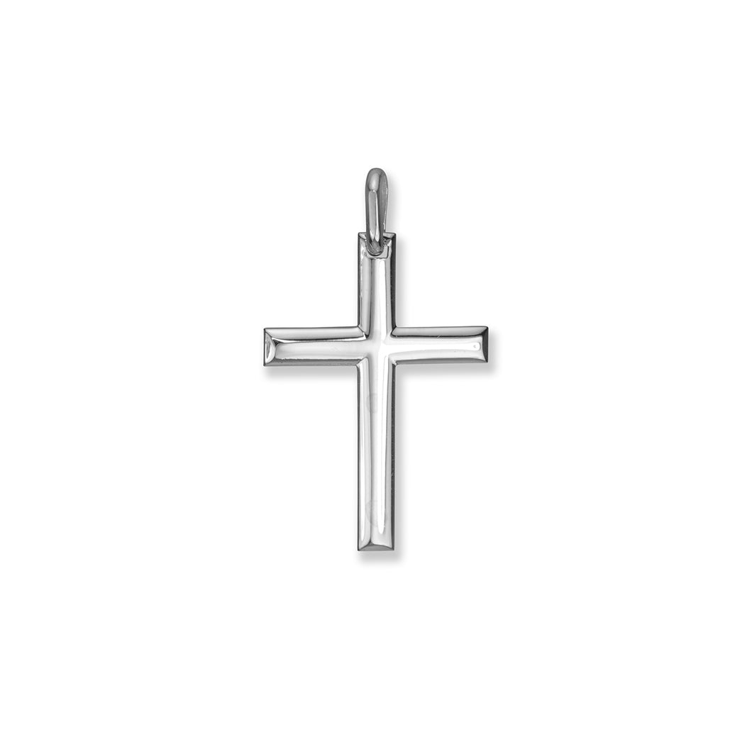 240233 10K White Gold Cross Charm