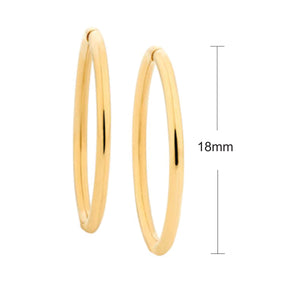 230980 10K 18MM Yellow Gold Sleeper Earrings