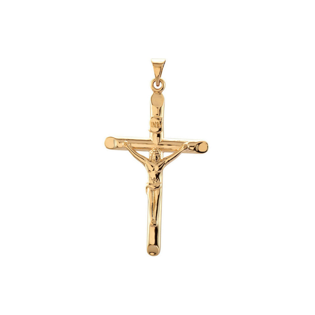 240249 10K Yellow Gold Crucifix Charm