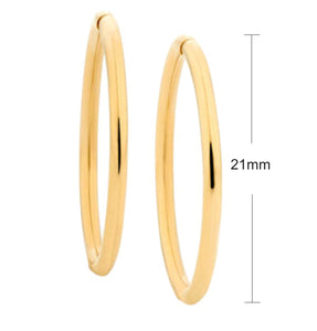 230985 10K 21MM Yellow Gold Sleeper Earrings