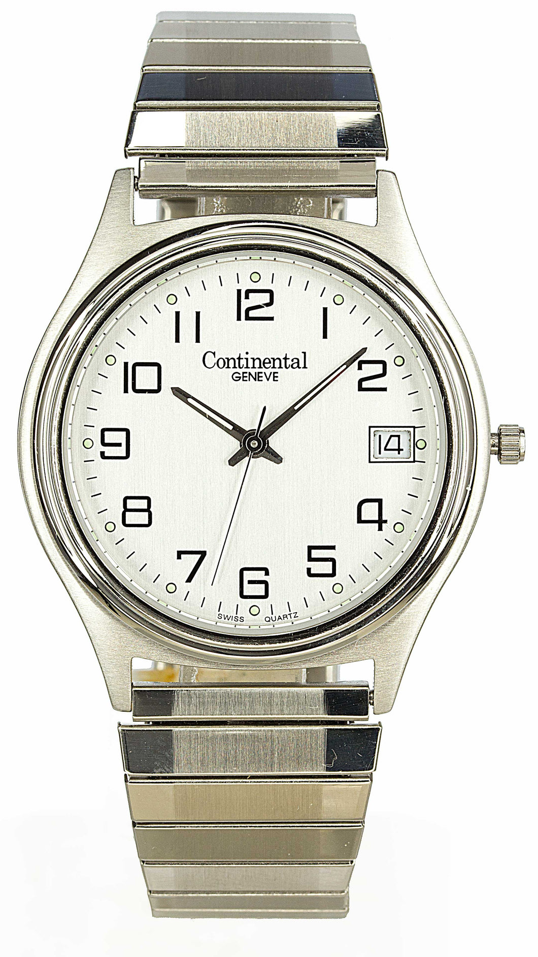 420060 Continental Geneve Silver Expansion Strap Watch