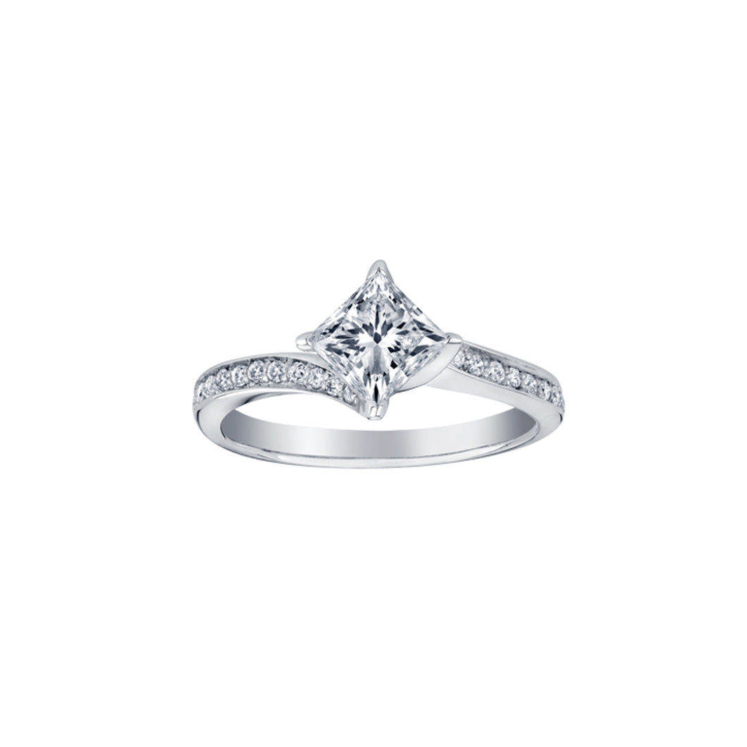 012462 14KT White Gold 1.15CT TW Princess Diamond Ring *40% OFF FINAL SALE*