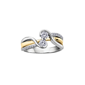 080133 14K Yellow & White Gold .50CT TW Diamond Together Forever Ring  *40% OFF FINAL SALE*