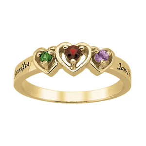 40033 Family Ring PLEASE CALL FOR PRICING. PRICE LISTED IS FOR STERLING SILVER & SYNTHETIC STONES 204-726-9100