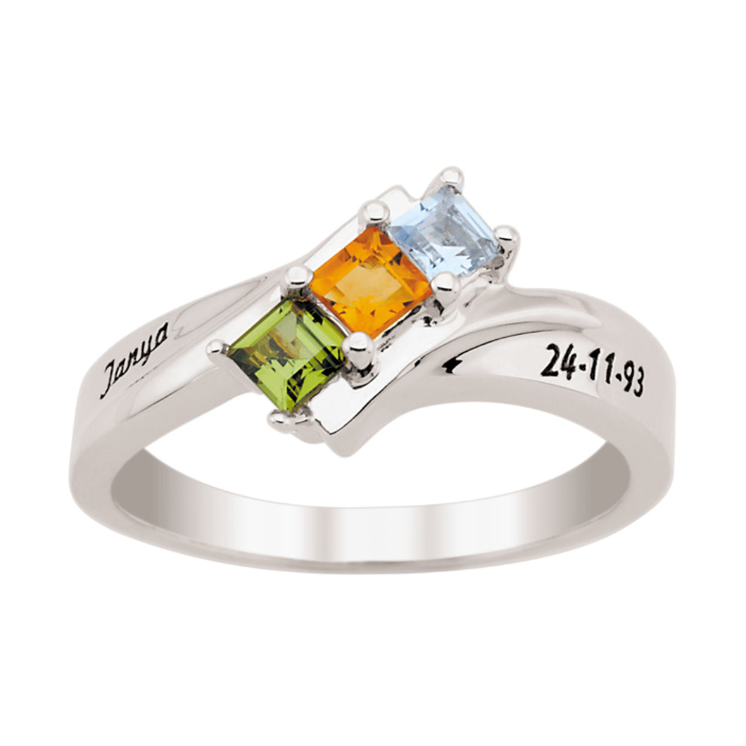 40034 Family/Daughter's Pride Ring PLEASE CALL FOR PRICING. PRICE LISTED IS FOR STERLING SILVER & SYNTHETIC STONES  204-726-9100