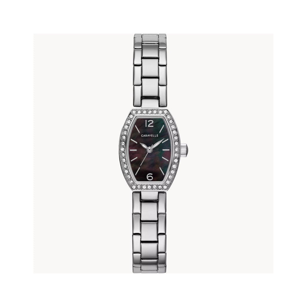 390186 CARAVELLE Stainless Steel, Mother of Pearl Dial Watch