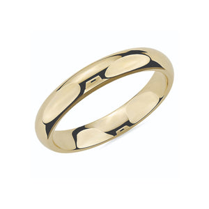 120241 10KT Yellow Gold Size 6 4MM Comfort Fit Band