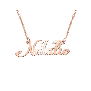60495 Name Necklace PLEASE CALL FOR PRICING. PRICE LISTED IS FOR STERLING SILVER.  204-726-9100