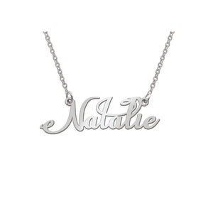 60495 Name Necklace PLEASE CALL FOR PRICING. PRICE LISTED IS FOR STERLING SILVER.  204-726-9100