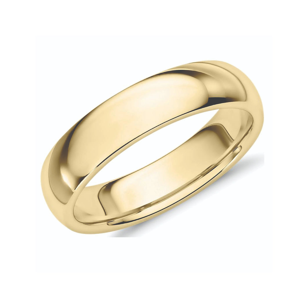 130371 10KT Yellow Gold Size 11 6MM Comfort Fit Band