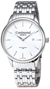 420051 Continental Geneve Stainless Steel Watch with Date, Textured Dial *40% OFF FINAL SALE*