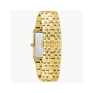 410105 BULOVA Gold Tone Stainless-Steel, 3 Diamond Watch With Champagne Dial