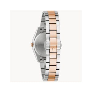 380152 BULOVA Classic Rose/Silver Tone, Mothe Of Pearl Dial 11 Diamond Watch