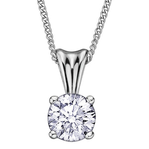 AM103W25 OUT OF STOCK, PLEASE ALLOW 3-4 WEEKS FOR DELIVERY 14KT White Gold .25 ct tw Canadian Diamond Pendant
