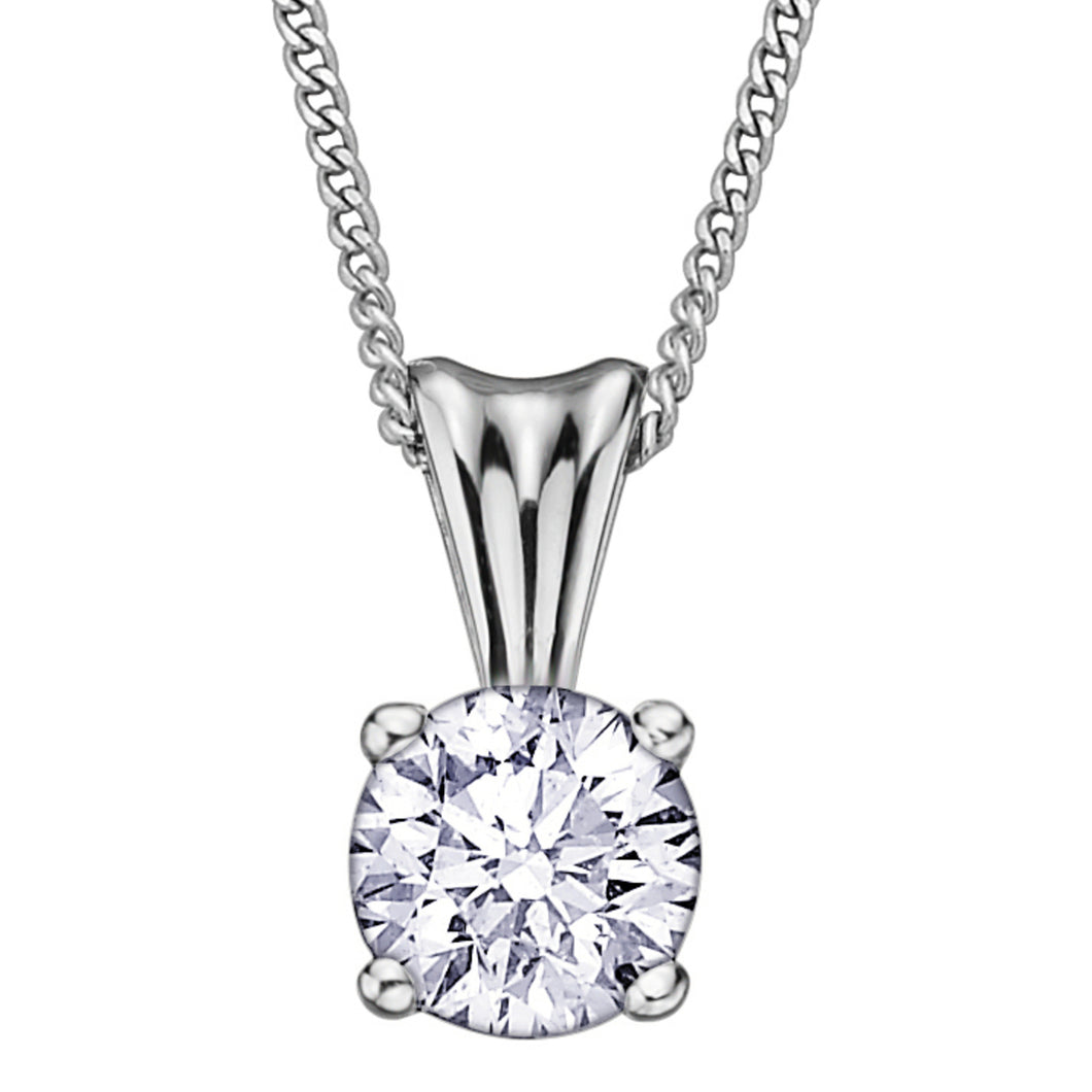AM103W25 OUT OF STOCK, PLEASE ALLOW 3-4 WEEKS FOR DELIVERY 14KT White Gold .25 ct tw Canadian Diamond Pendant