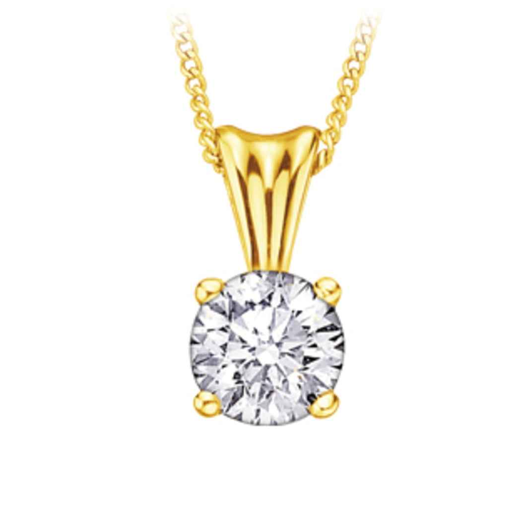 AM103Y15 OUT OF STOCK PLEASE ALLOW 3-4 WEEKS FOR DELIVERY 14K Yellow Gold 0.16CT TW Canadian Diamond Pendant