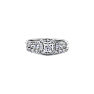 AM263 OUT OF STOCK PLEASE ALLOW 3-4 WEEKS FOR DELIVERY 14KT White Gold .45CT TW Canadian Diamond Ring
