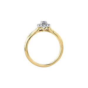 AM363YW20 10K Yellow & White Gold .20CT TW Canadian Diamond Ring