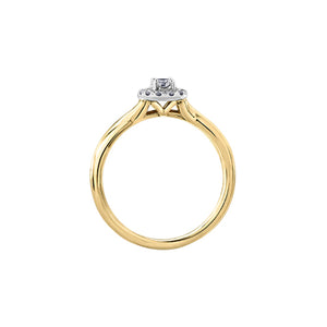 AM363YW20 OUT OF STOCK PLEASE ALLOW 3-4 WEEKS FOR DELIVERY 10K Yellow & White Gold .20CT TW Canadian Diamond Ring