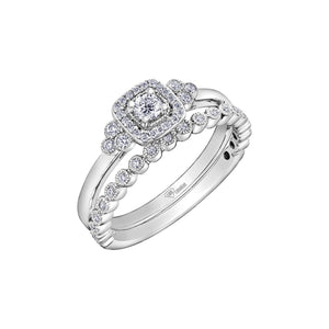 AM399W20 10KT White Gold .23CT TW Canadian Diamond Ring